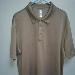PGA Tour Airflux Gray Short Sleeve Golf Polo Shirt